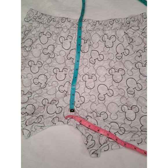 Disney Costco Mickey Mouse Womens Cozy Pajamas Shorts Set Pockets EUC Size M - Picture 10 of 12